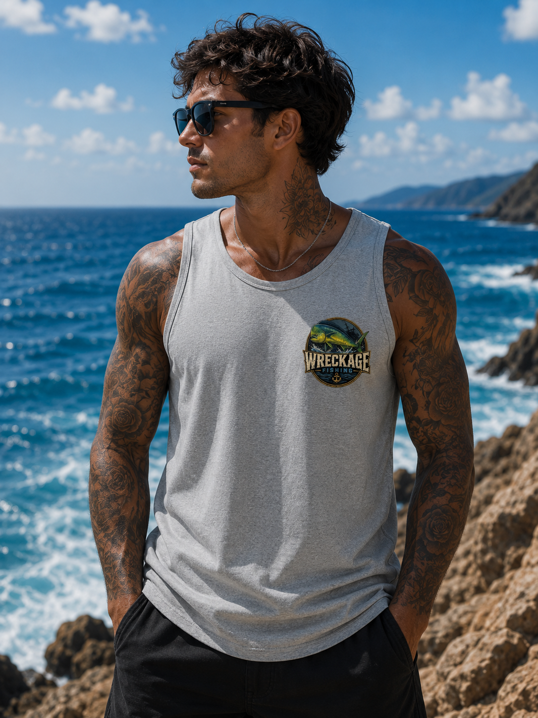WF Dorado Men's Tank top sports gray front.png