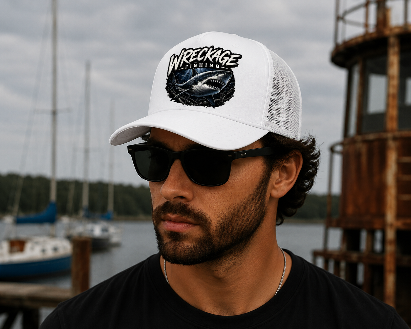 Wf shark Trucker hat white:white side.png