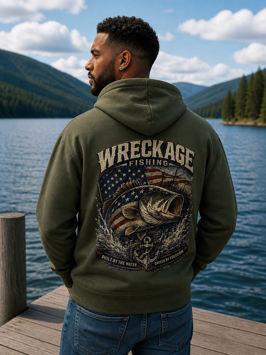 WF Patriotic Bass hoodie mgreen back.png