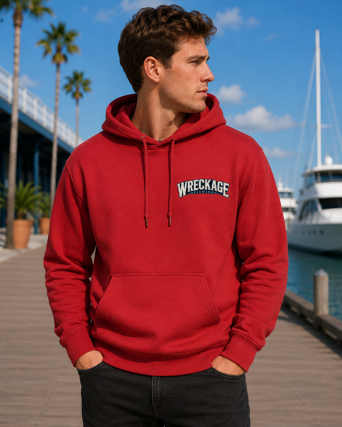 WF Skull and Wreckage hoodie red front.png