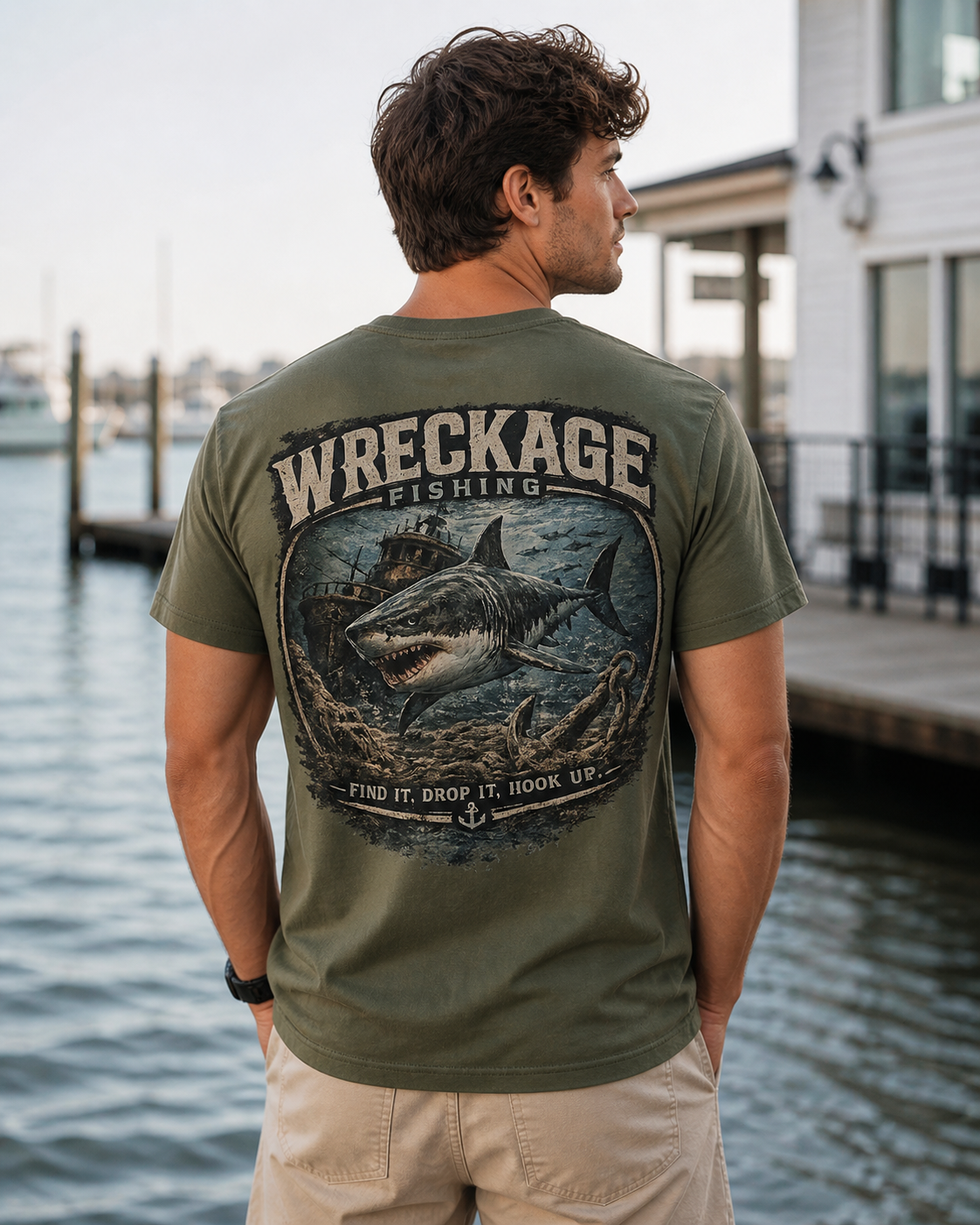WF Shark Tshirt New mgreen Back.png