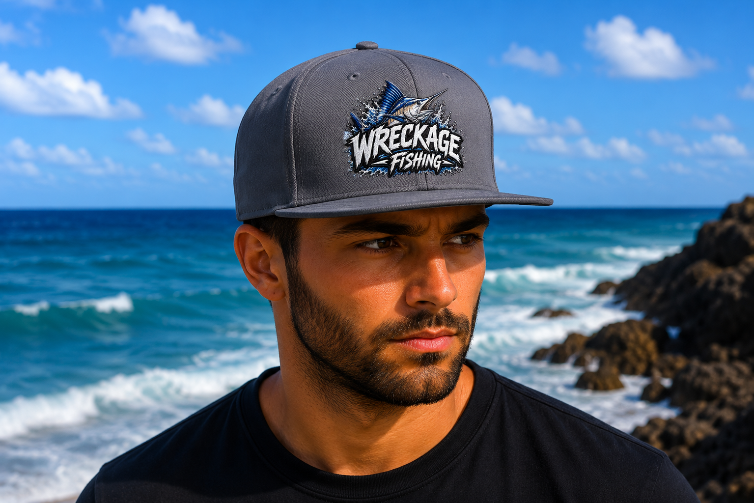 WF Marlin Flat Bill Hat gray side.png