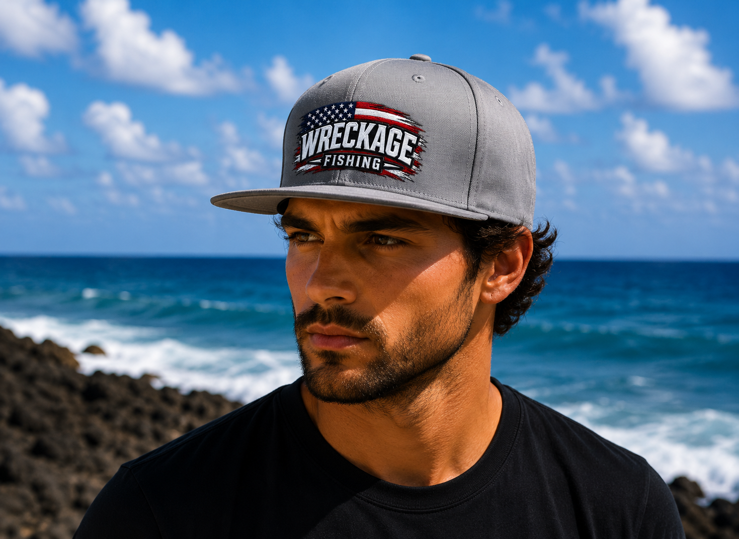 WF American Flag Flat Bill Hat gray side.png