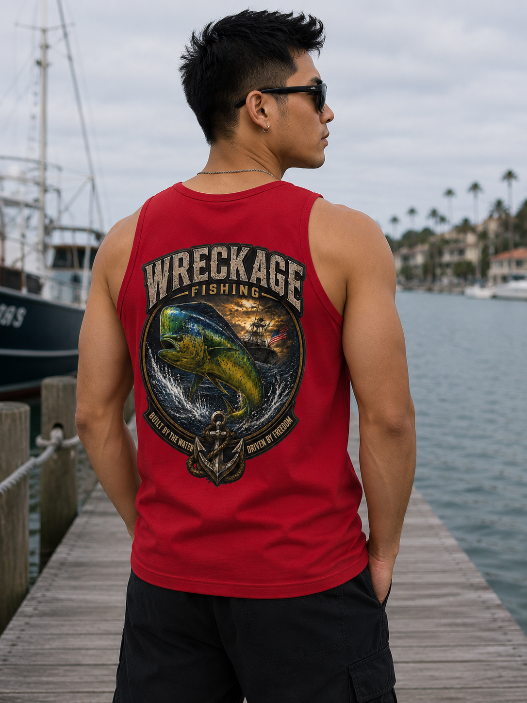 WF Dorado Men's Tank top red back.png