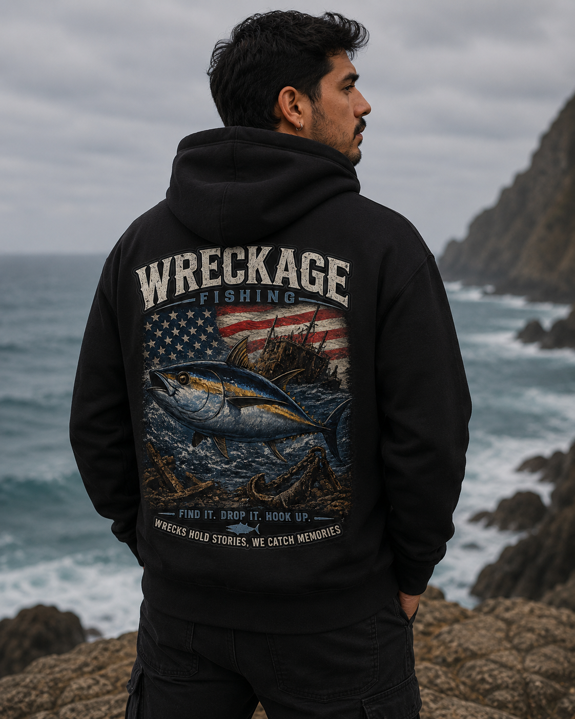 WF Bluefin Tuna Hoodie Black back.png