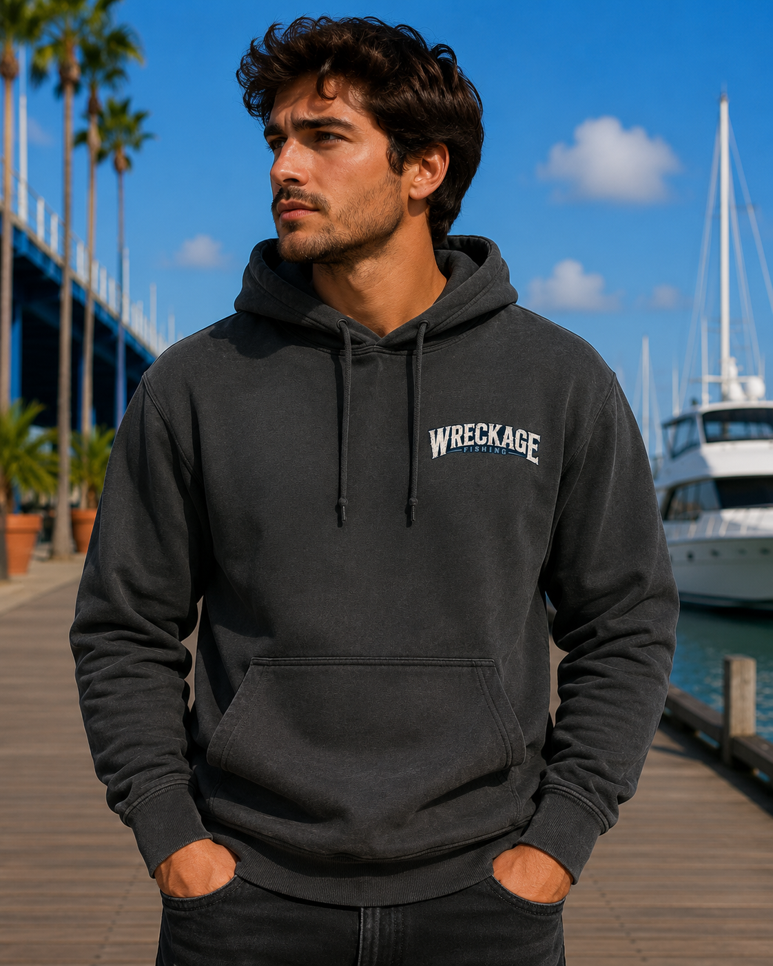 WF Skull and Wreckage hoodie charcoal front.png