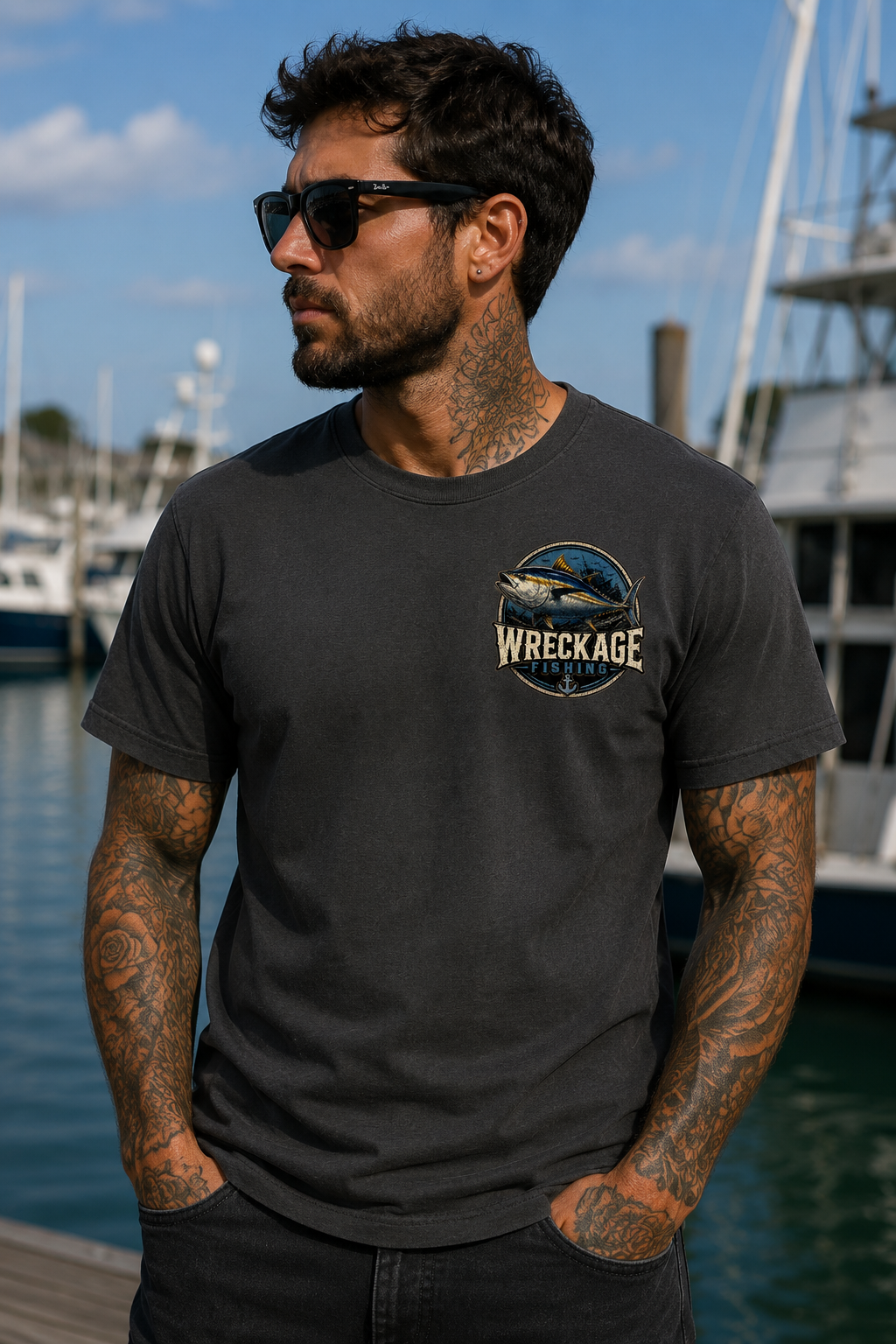 WF Bluefin Tuna Tshirt charcoal front.png