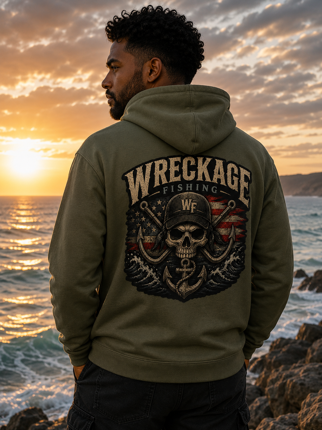 WF Hat and Skull Hoodie mgreen back.png