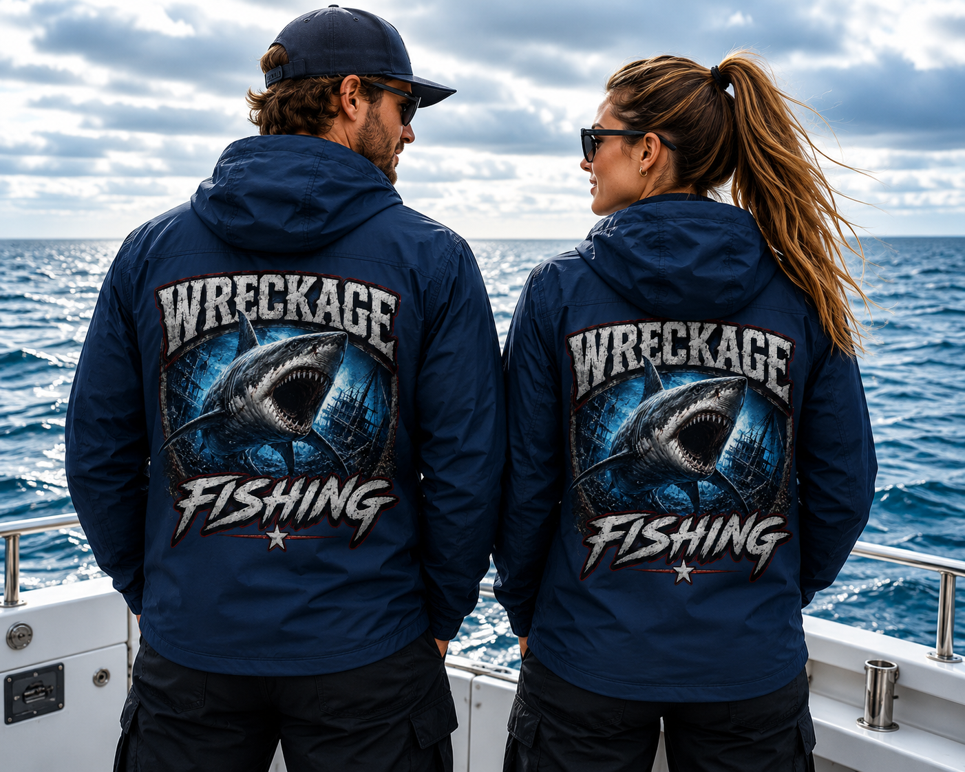 WF Shark Windbreaker classic navy back.png