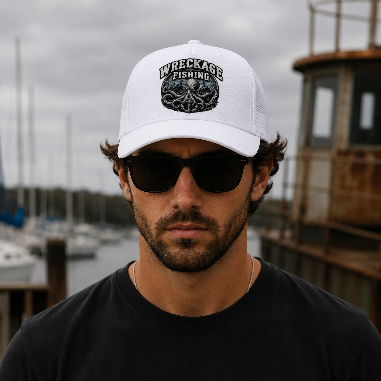 Wf Octopus Trucker hat white:white front.png