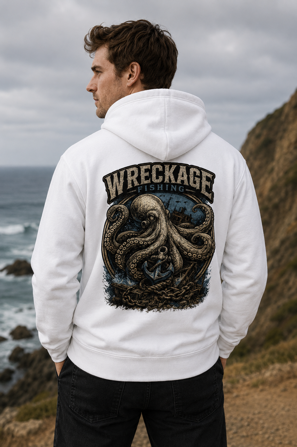 Wreckage Fishing Octopus Hoodie