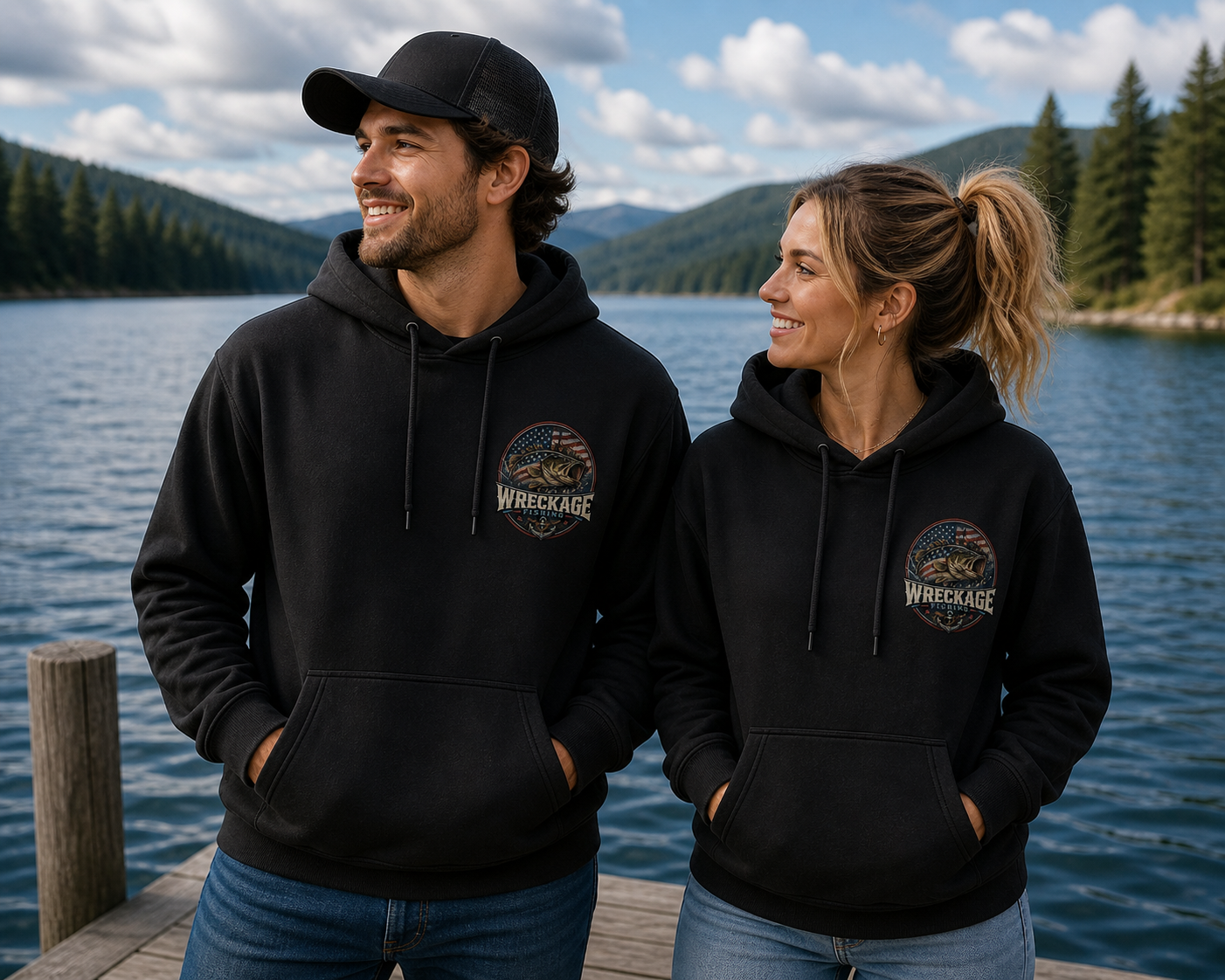 WF Patriotic Bass hoodie black front.png