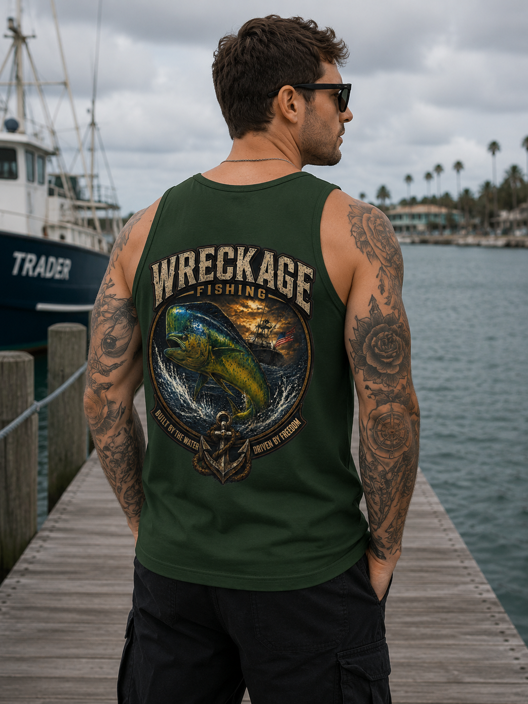 Wreckage Fishing Dorado Men's Tank Top