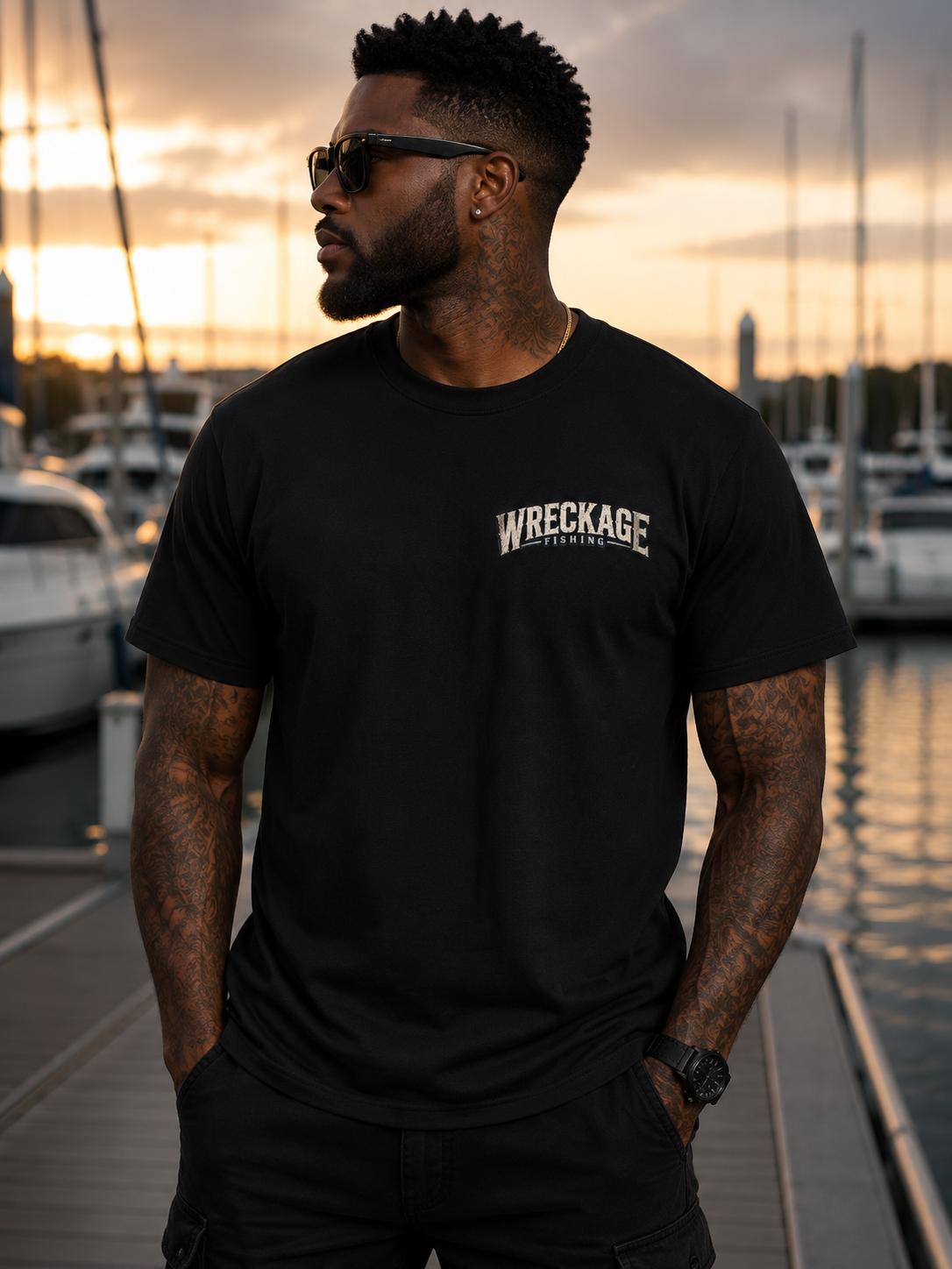 WF Shark Tshirt New Black Front.png