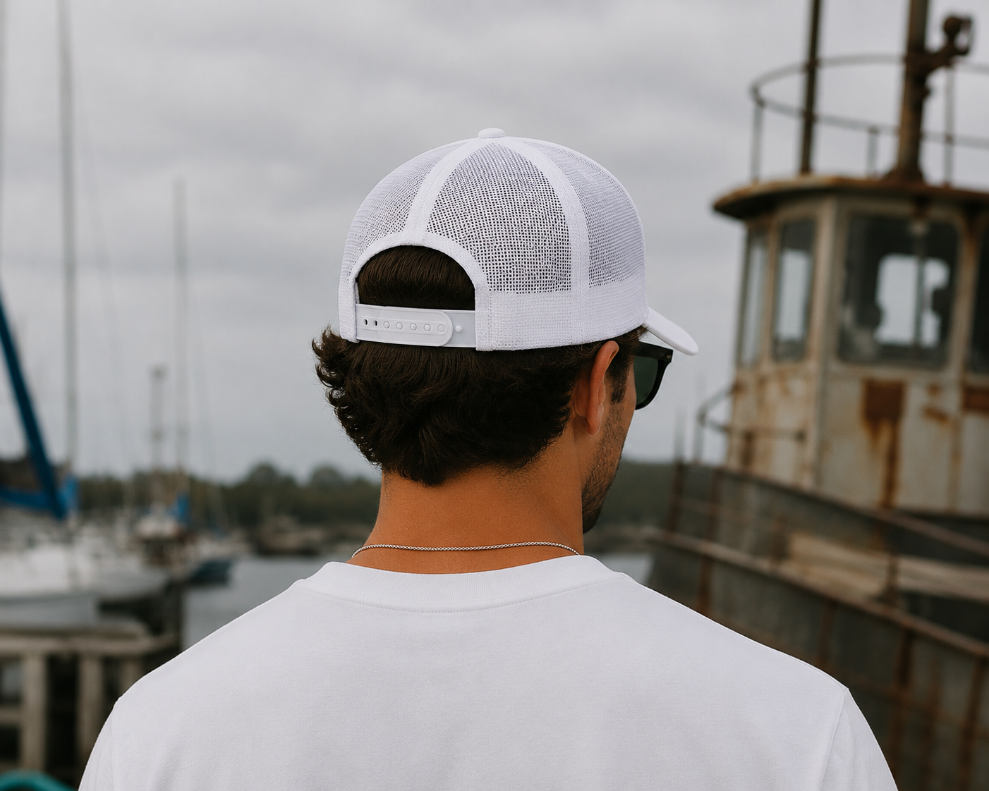 Wf Bluefin Tuna Trucker hat white:white back.png