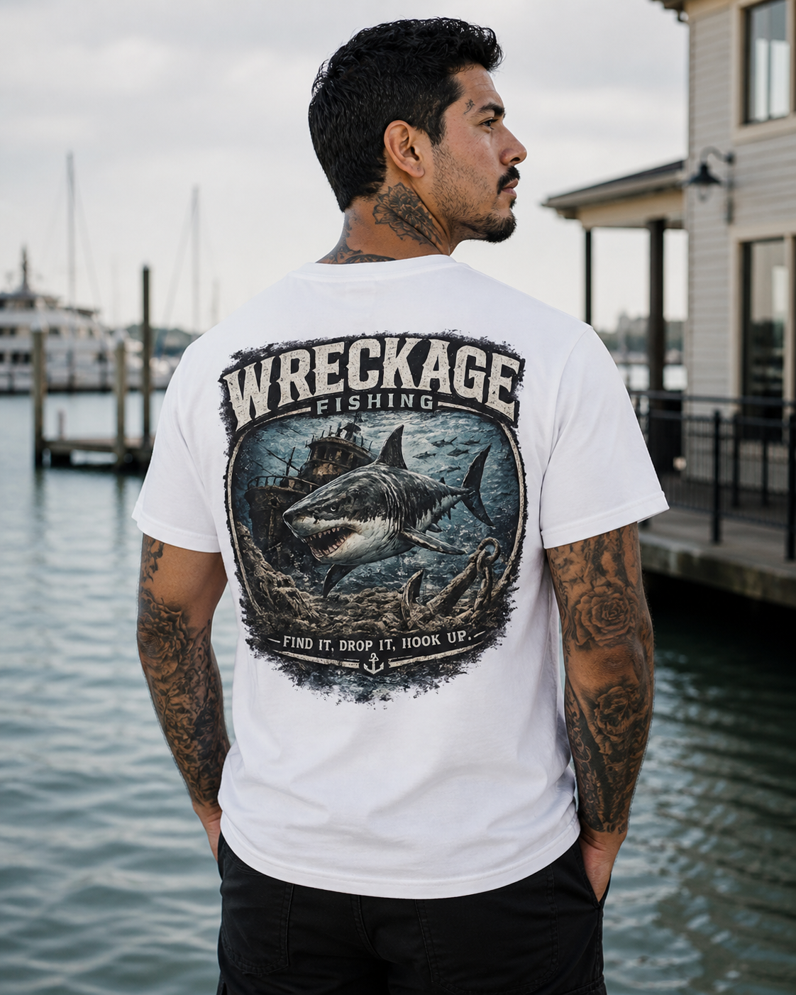 WF Shark Tshirt New white Back.png