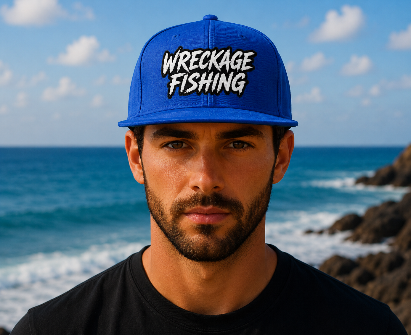 WF Logo Flat Bill Hat royal Front.png