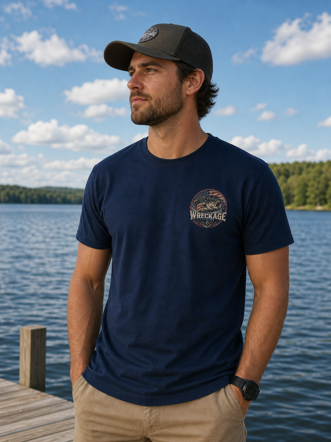 WF Patriotic Bass Tshirt navy front.png