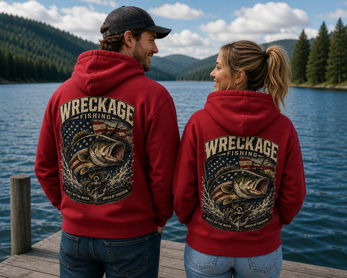 WF Patriotic Bass hoodie red back.png