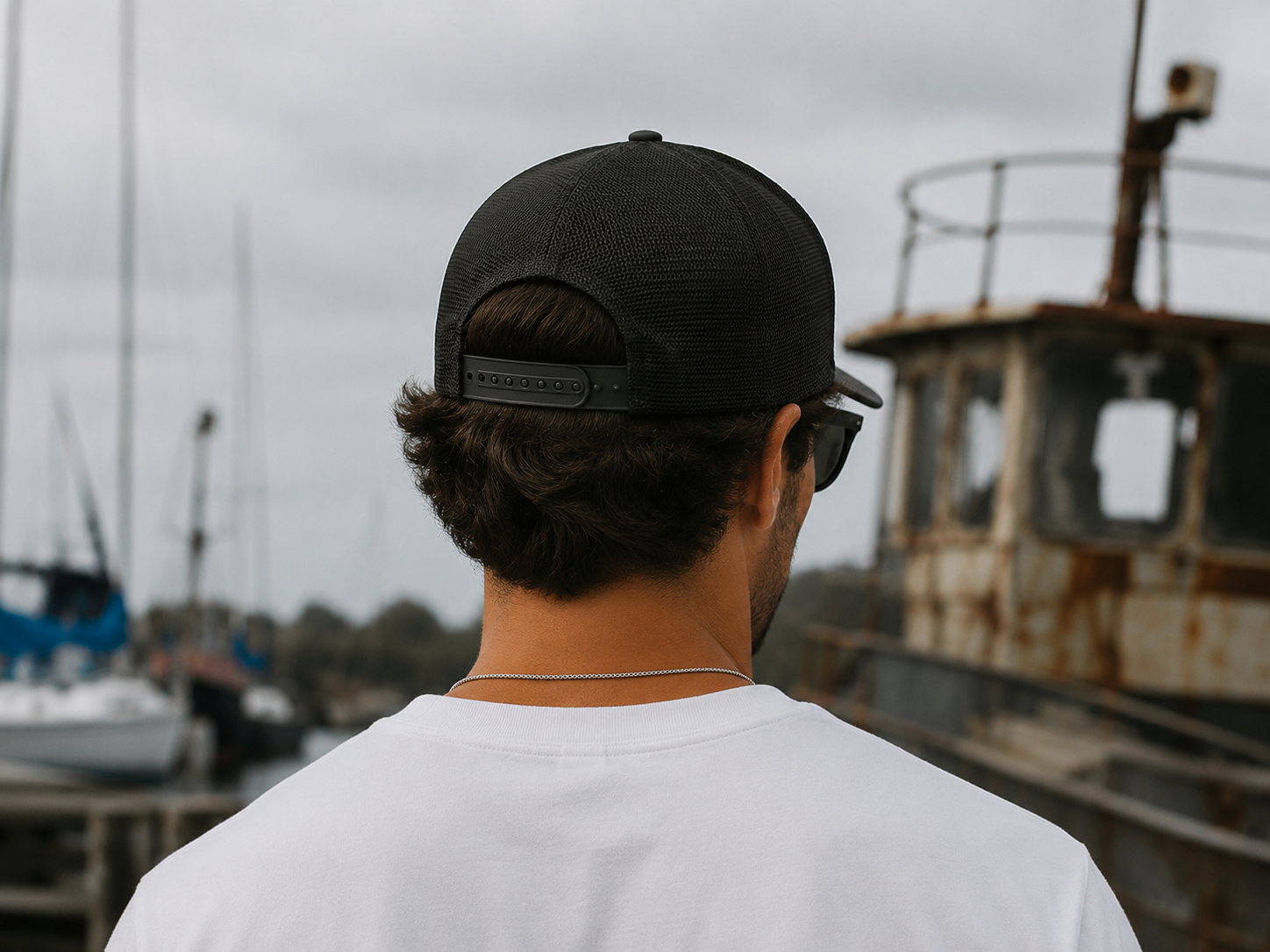 Wf Bluefin Tuna Trucker hat charcoal:black back.png