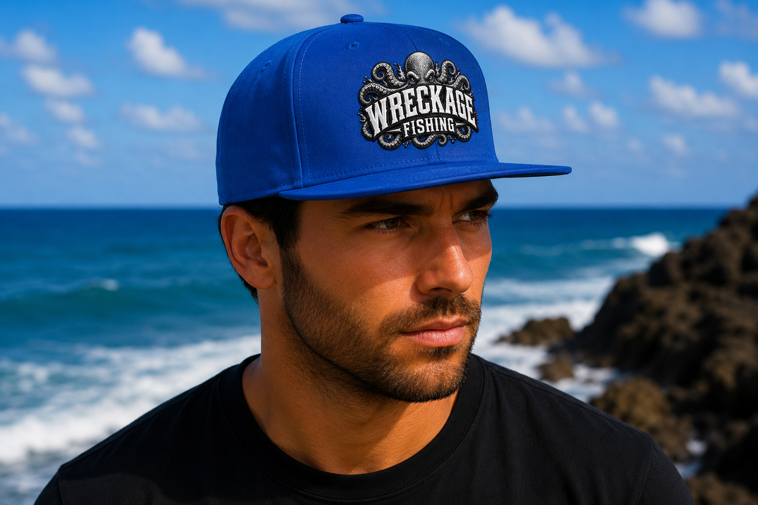 WF Octopus Flat Bill Hat royal side.png