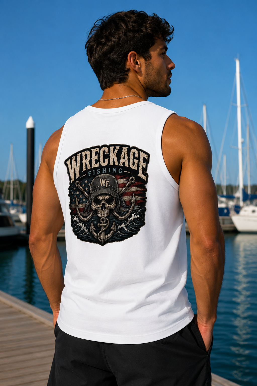WF Hat and Skull Men's Tank Top white back.png
