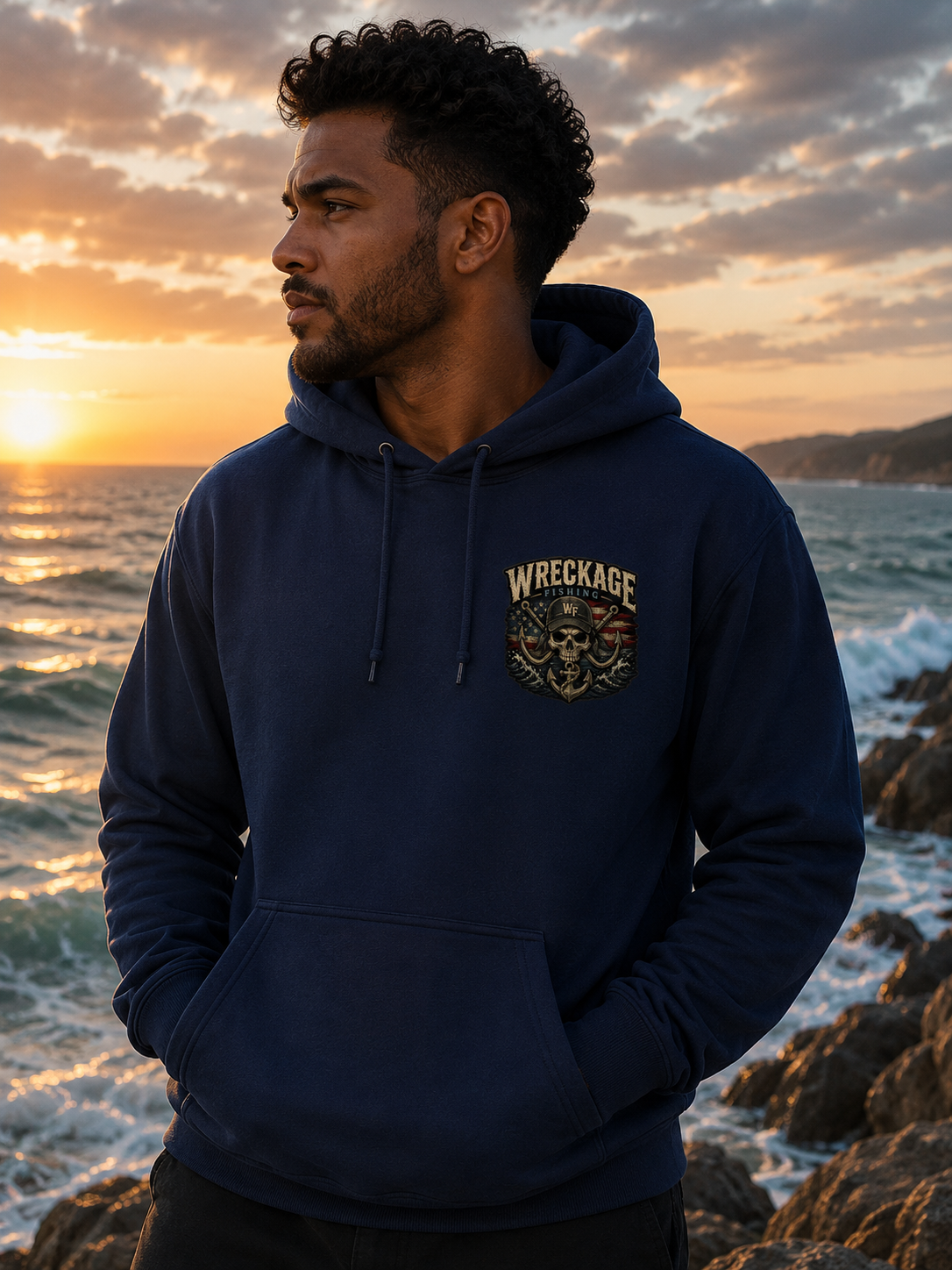 WF Hat and Skull Hoodie navy front.png