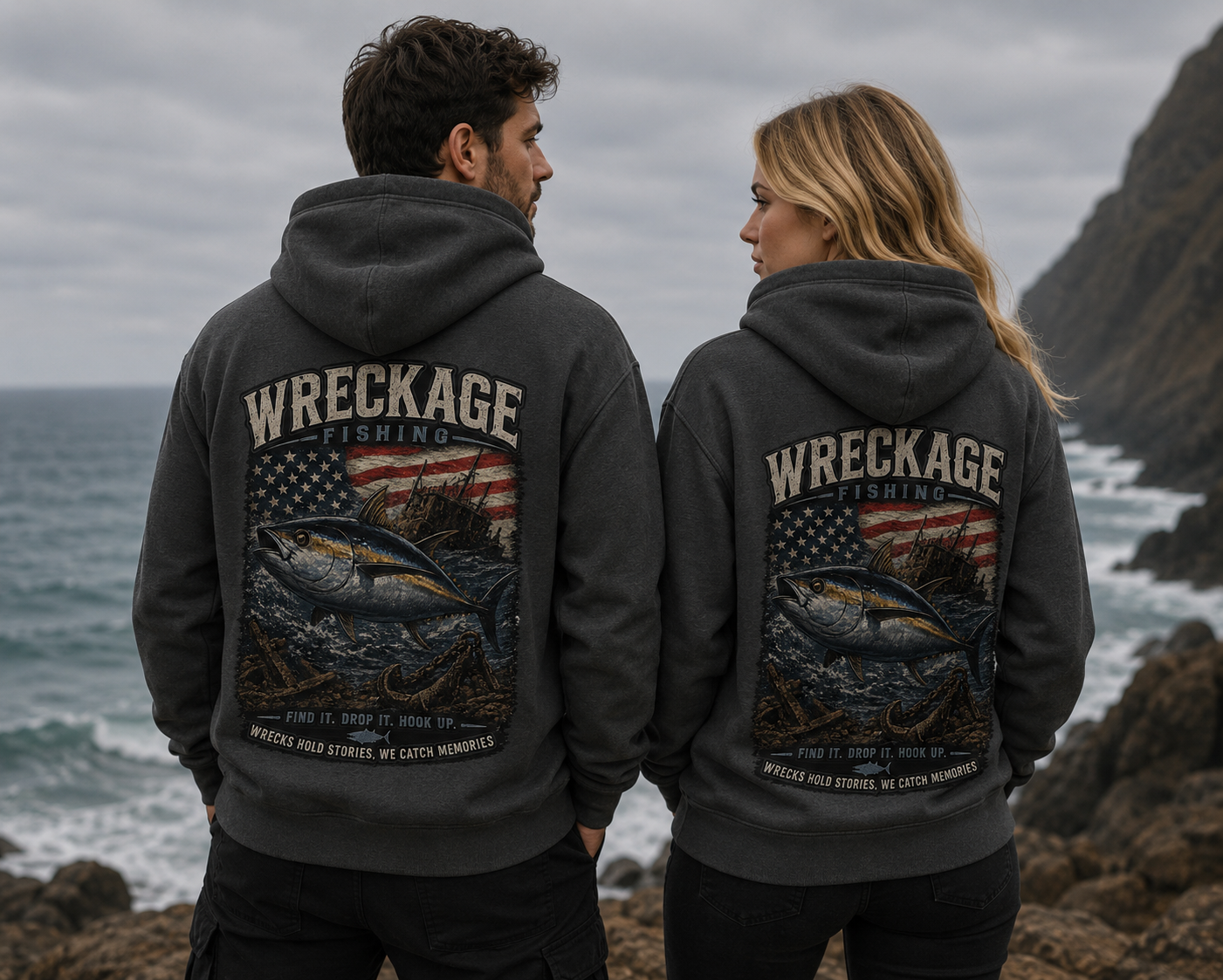 Wreckage Fishing Bluefin Tuna Hoodie