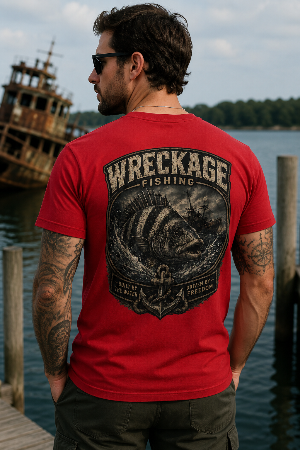 WF Sheephead Tshirt red Back.png