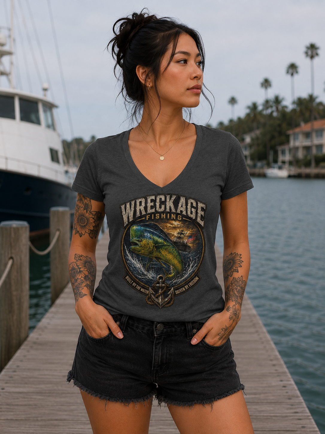 WF Dorado Women's V-Neck charcoal.png