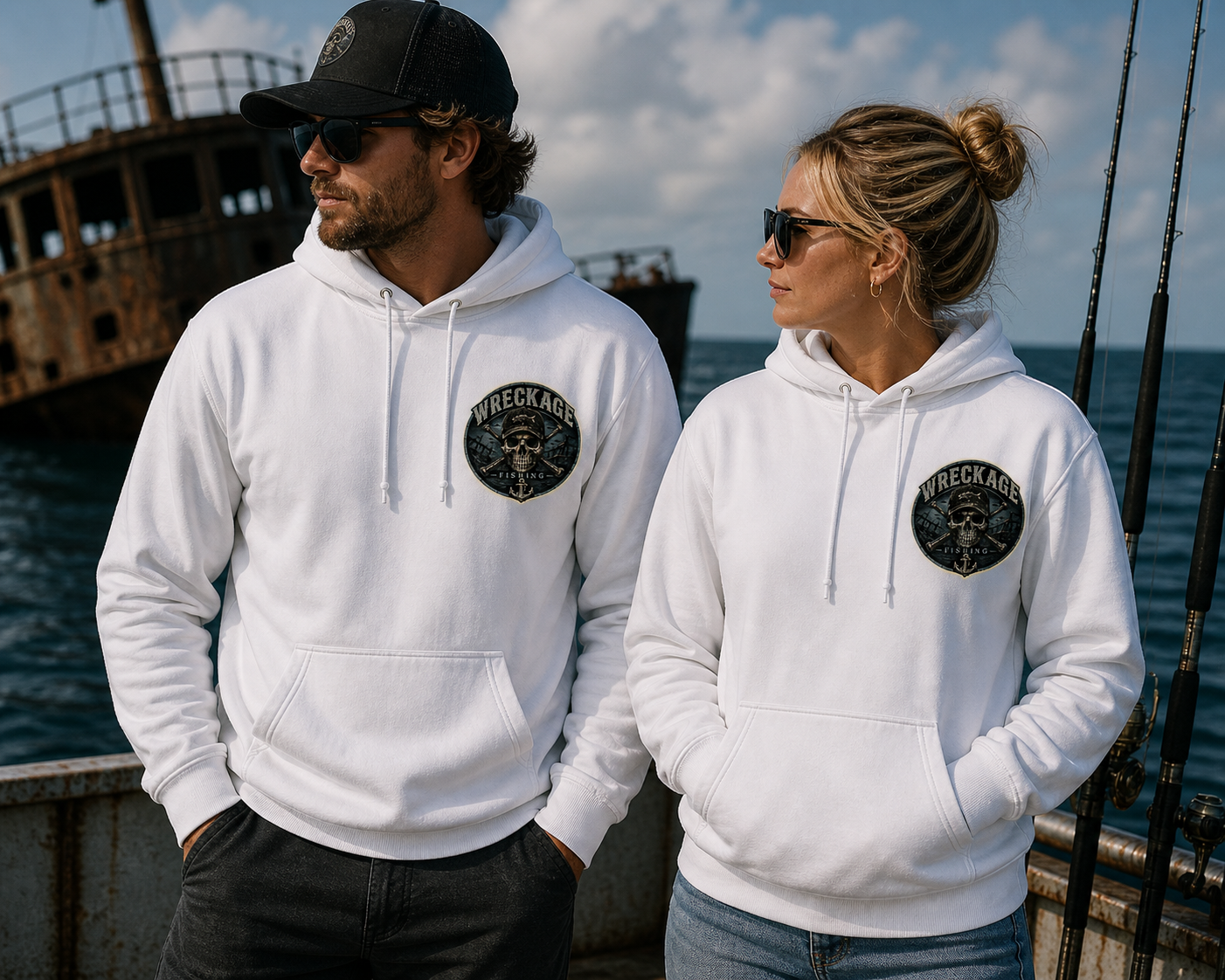 WF Skull and Wreckage Hoodie White front.png