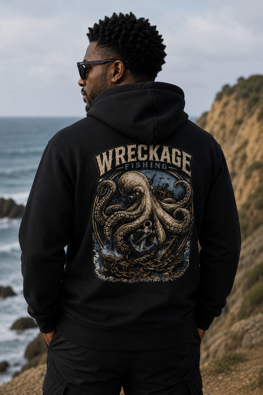 Wreckage Fishing Octopus Hoodie