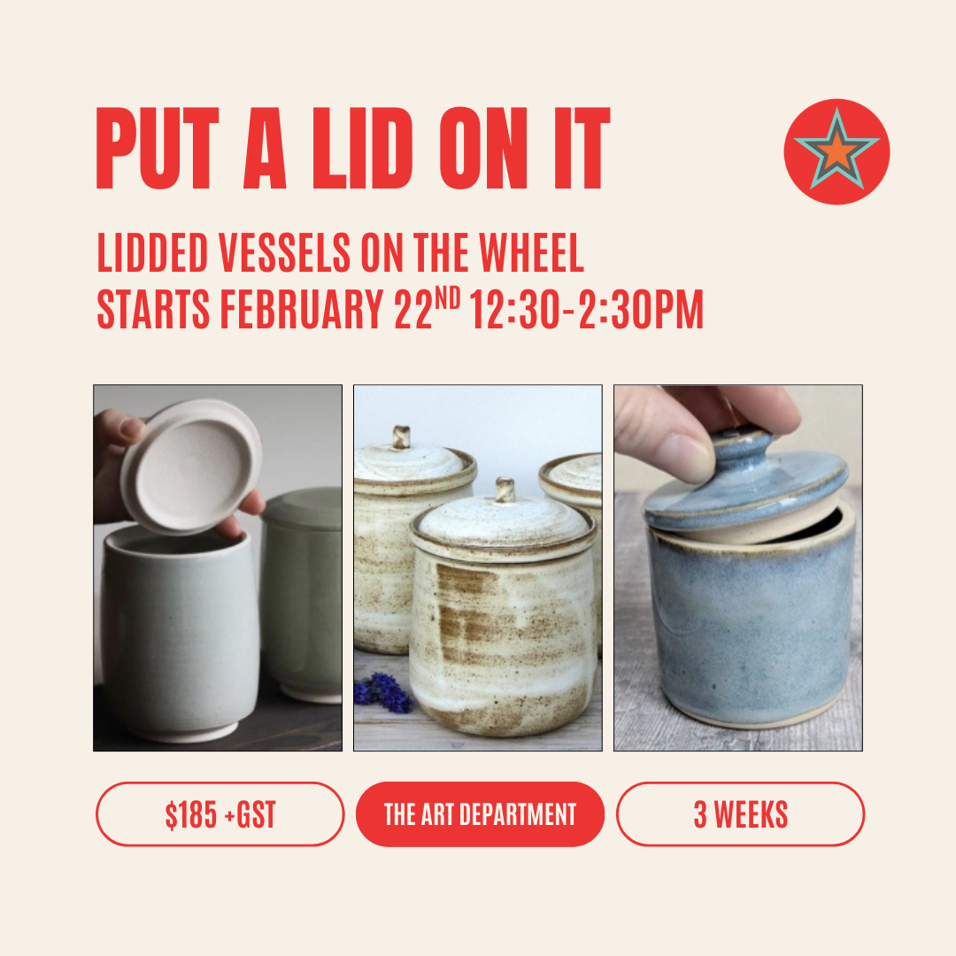 Create lidded vessels on the pottery wheel at The Art Department in Tsawwassen