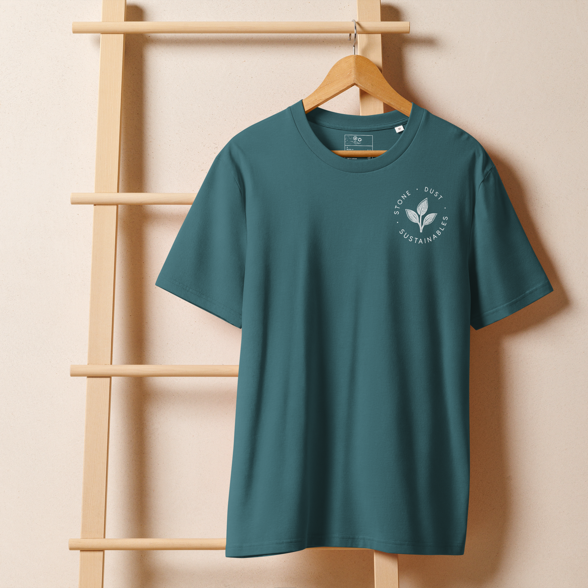 Leaf Logo Eco-Friendly Dark Teal T-Shirt