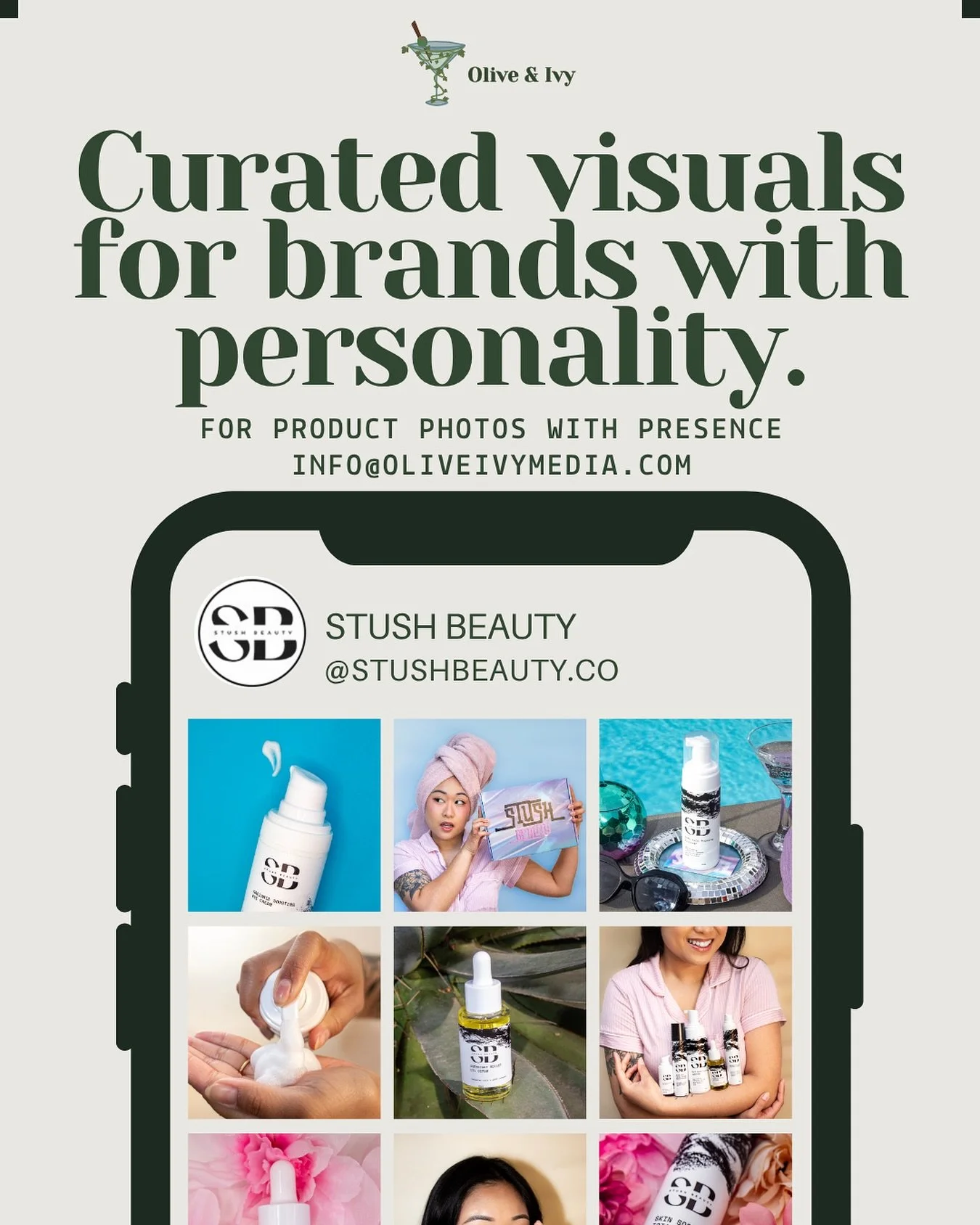 Did you know we offer product photography? Hailey&rsquo;s been behind the lens for years&mdash;including time at a product photo company&mdash;so she brings serious styling chops, thoughtful shot lists, and an eye for detail that makes your work shin