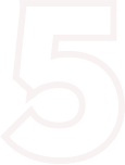 The number 5 displayed in red
