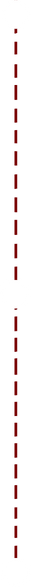 Red dashed line with a white oval at the bottom