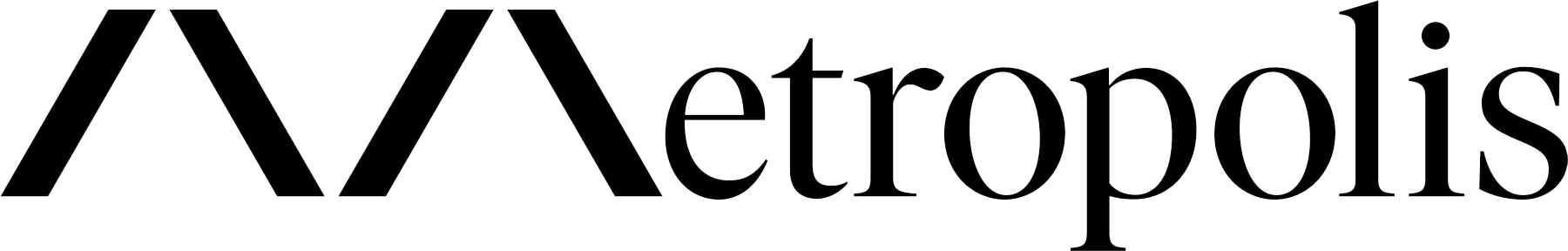 A logo with the word 'Metropolis' in black, stylized font.