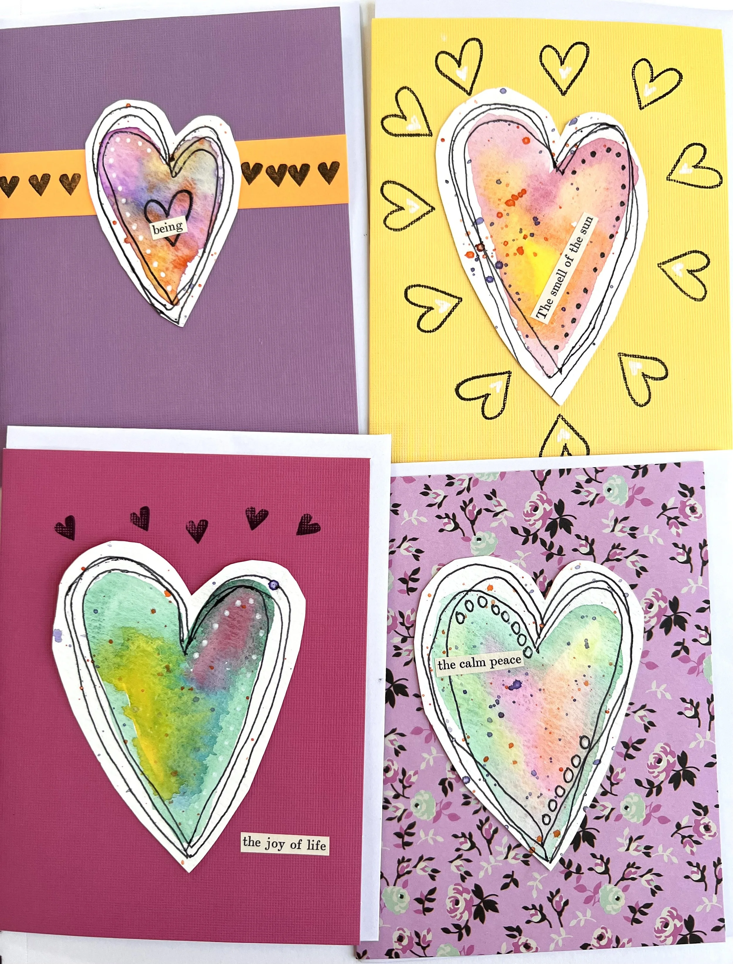 Watercolor Collage Greeting Cards Workshop