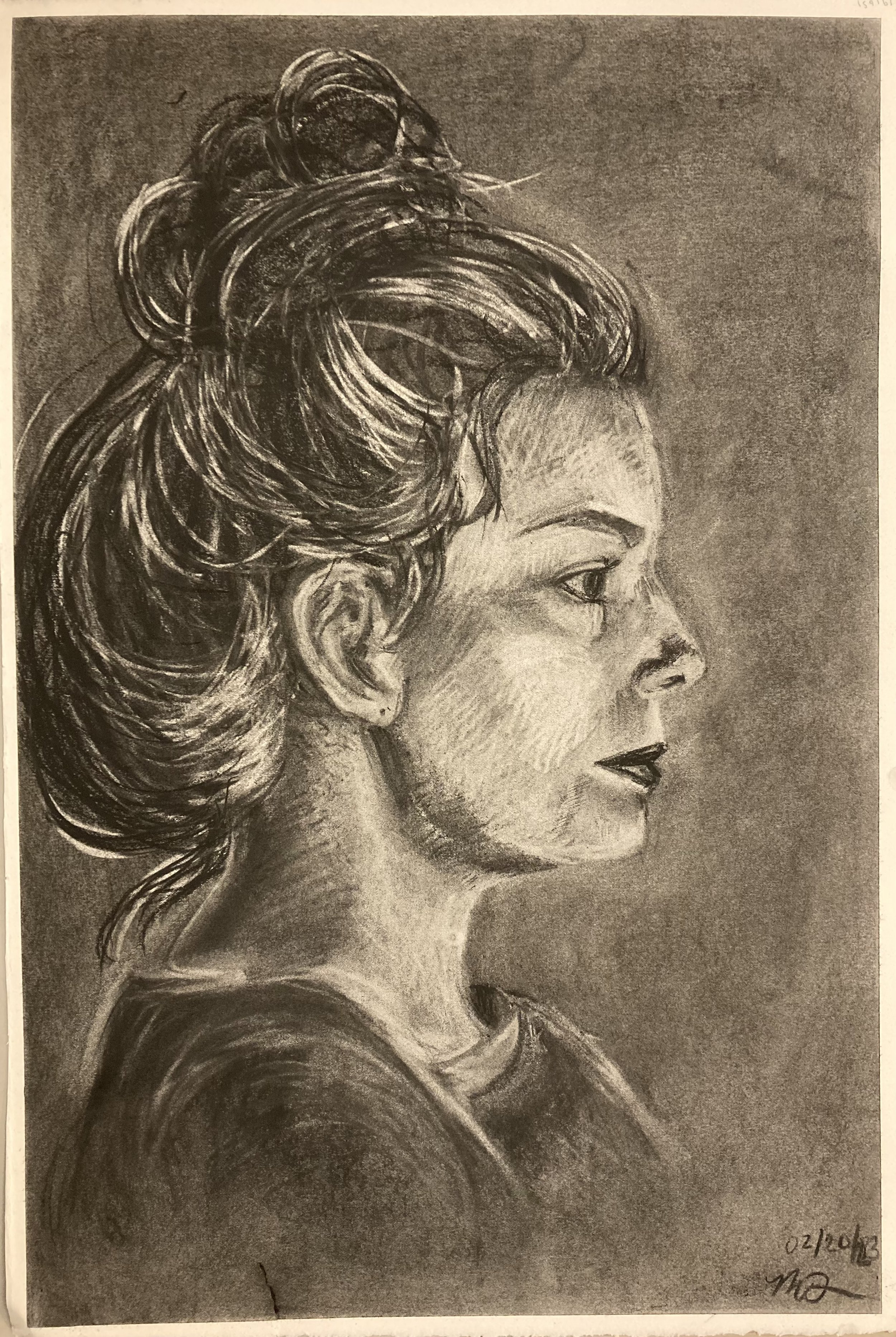 Portrait of a girl :: Charcoal