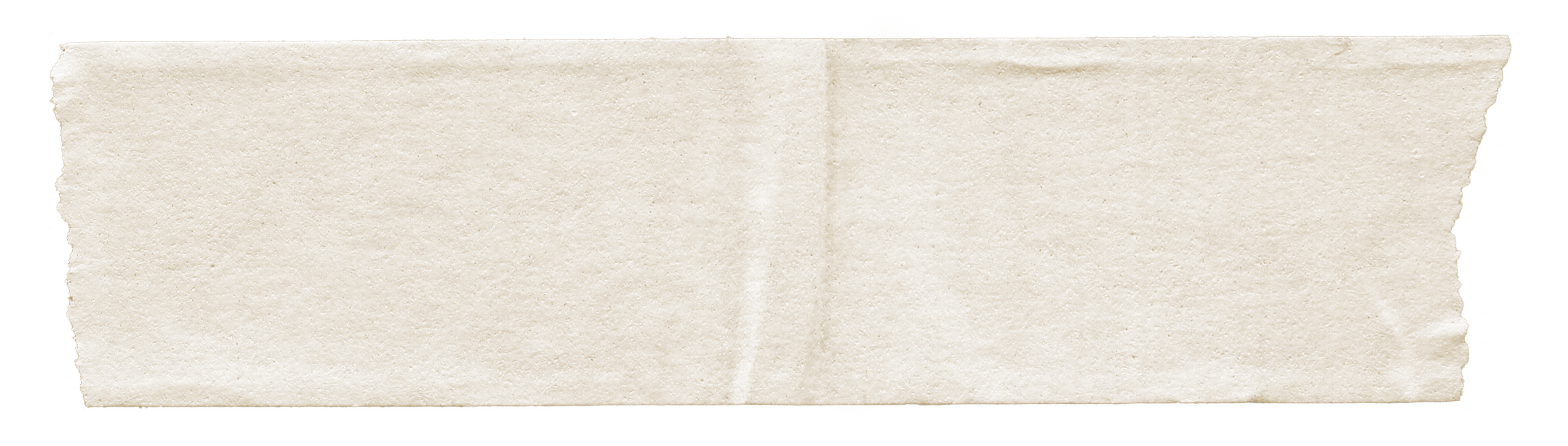 A blank, aged, beige paper scroll with torn edges and a decorative green and blue arrow on the right side.