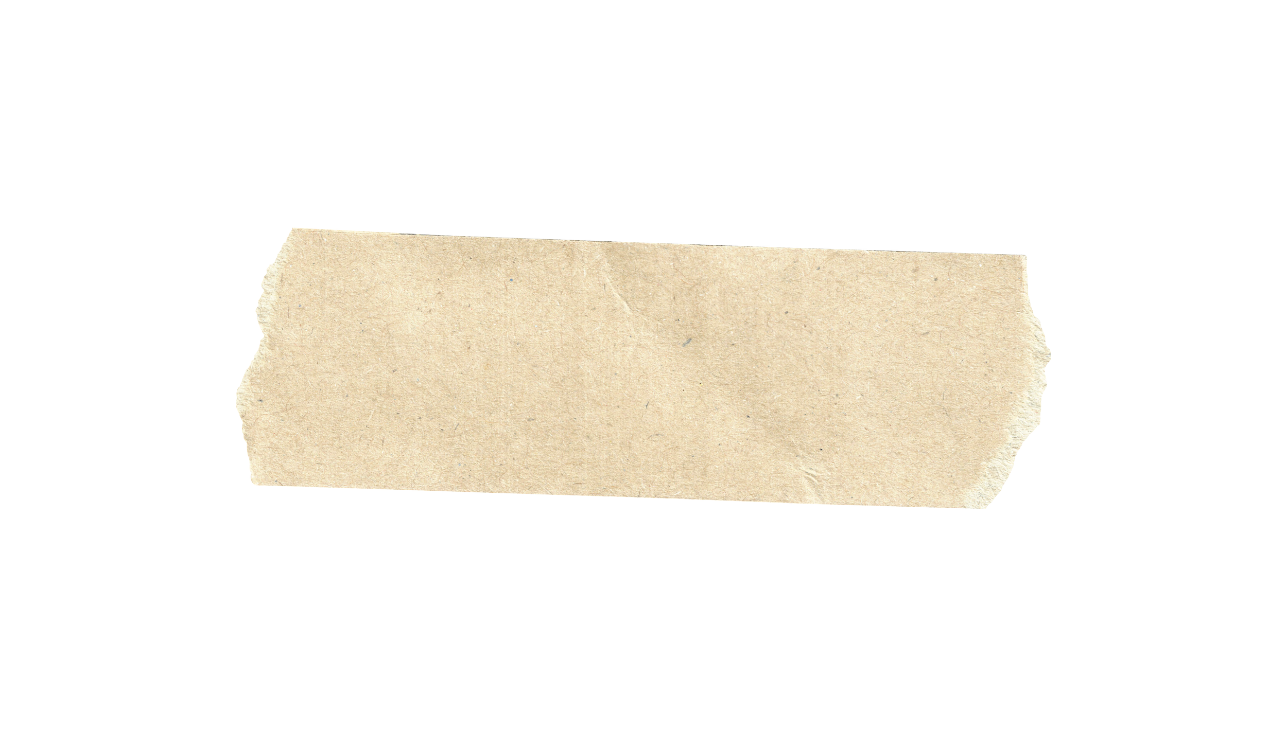 A torn piece of brown paper with handwritten text on a black background.
