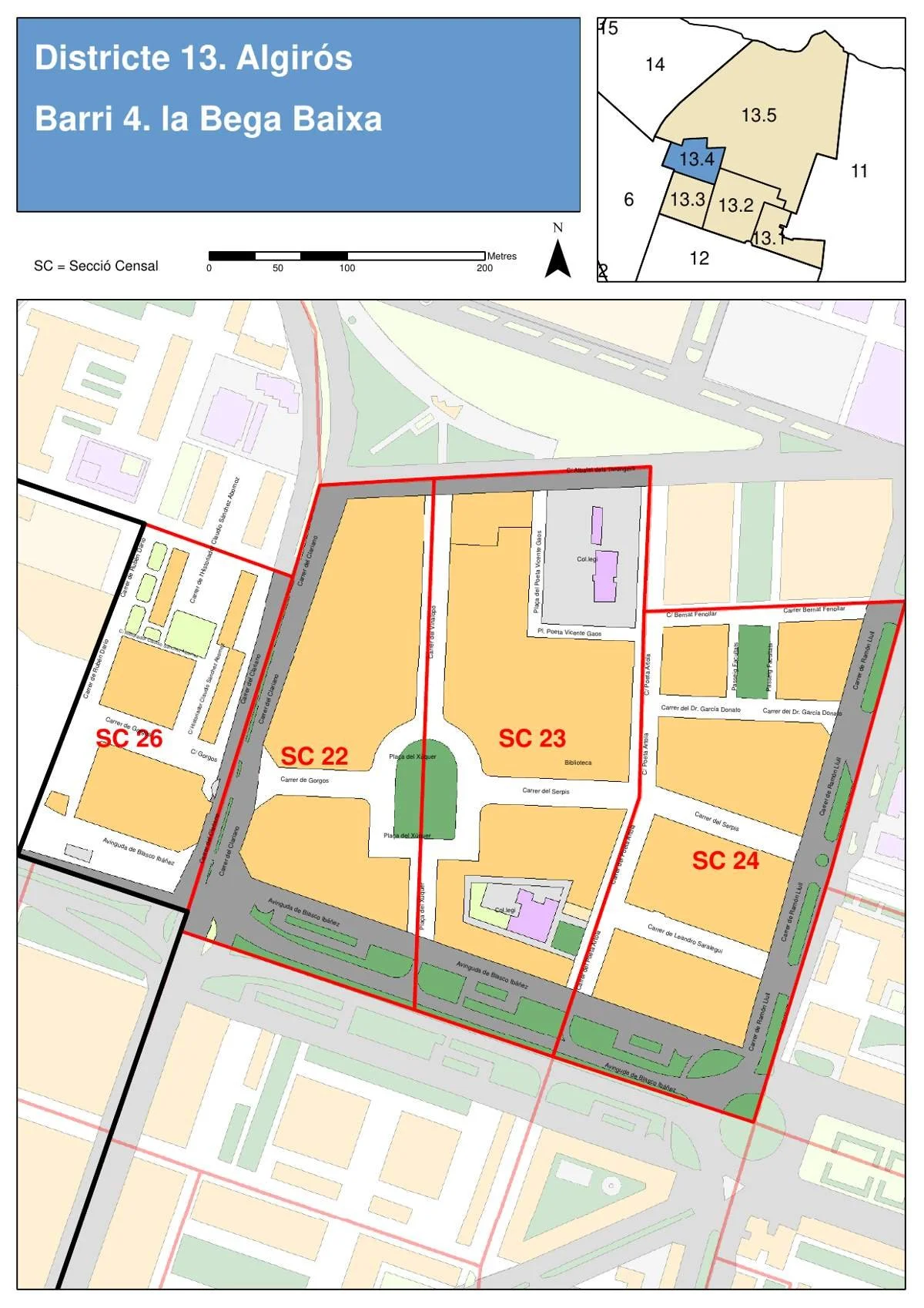 La Bega Baixa Neighborhood Map