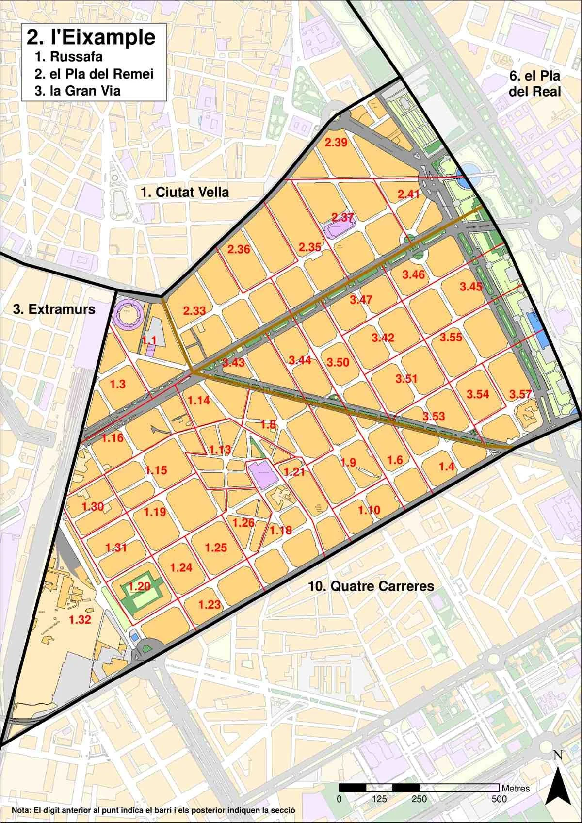 Eixample District Map