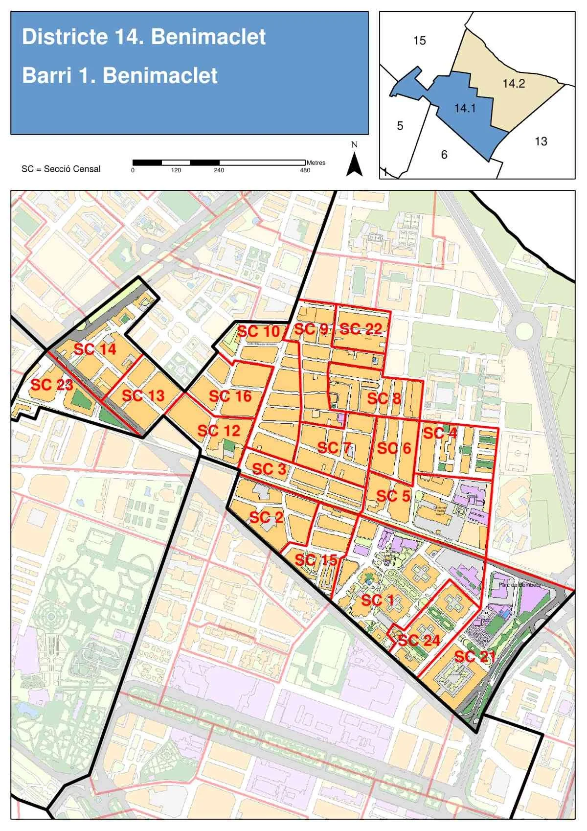 Benimaclet Neighborhood Map