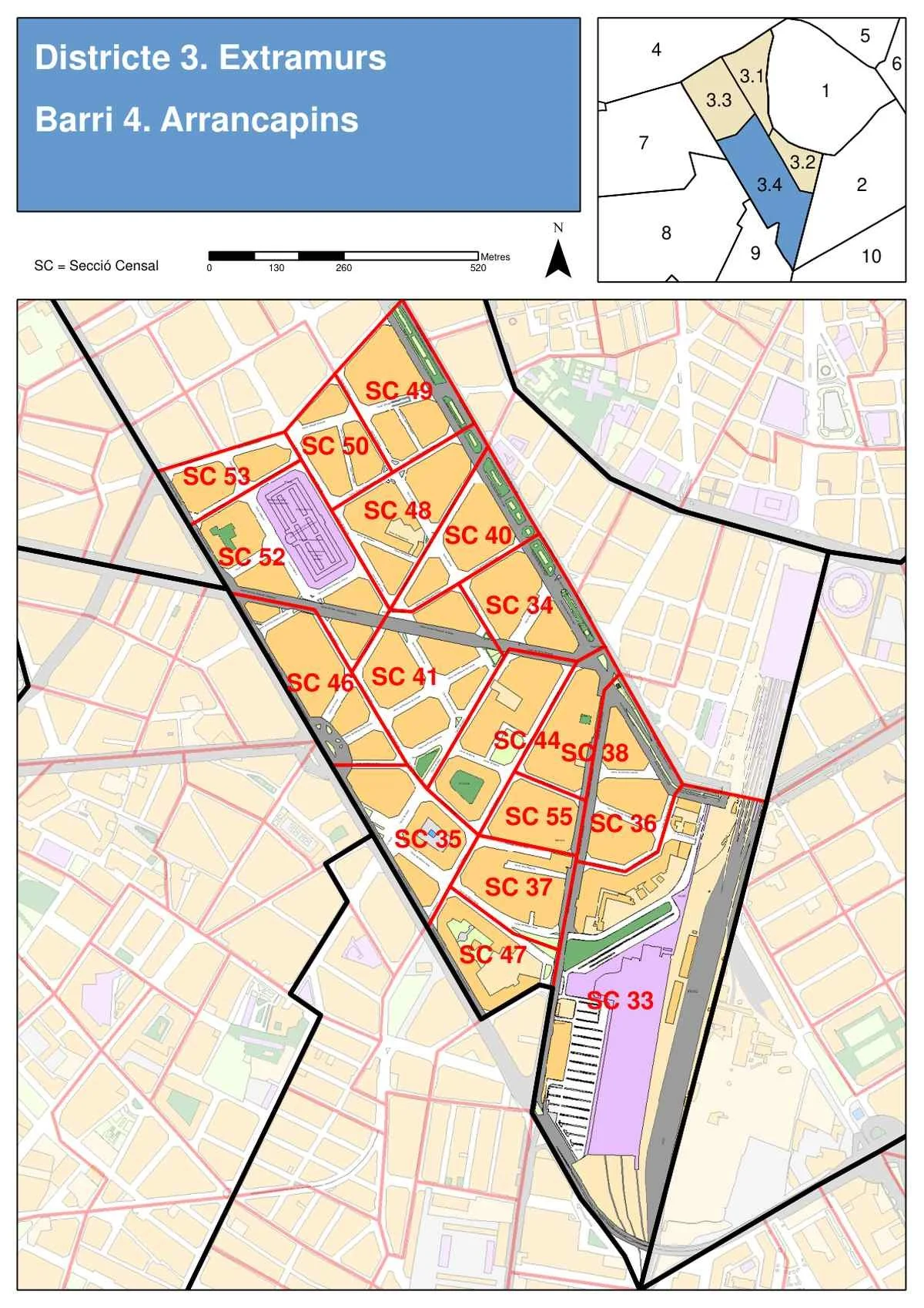 La Petxina Neighborhood Map