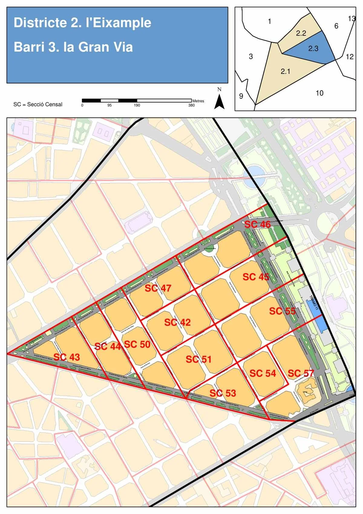 La Gran Via Neighborhood Map
