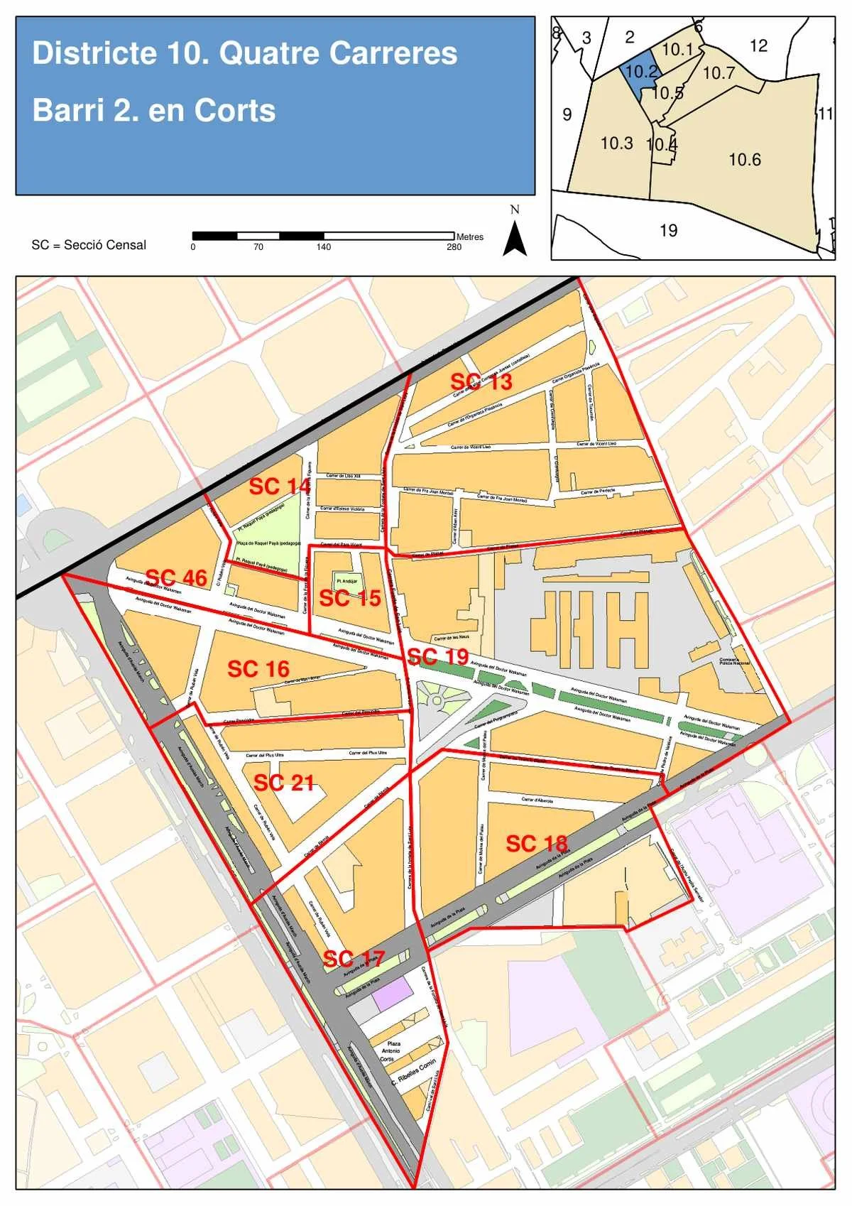 En Corts Neighborhood Map