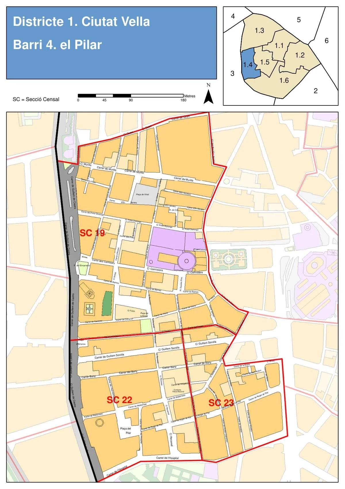 El Pilar Neighborhood Map