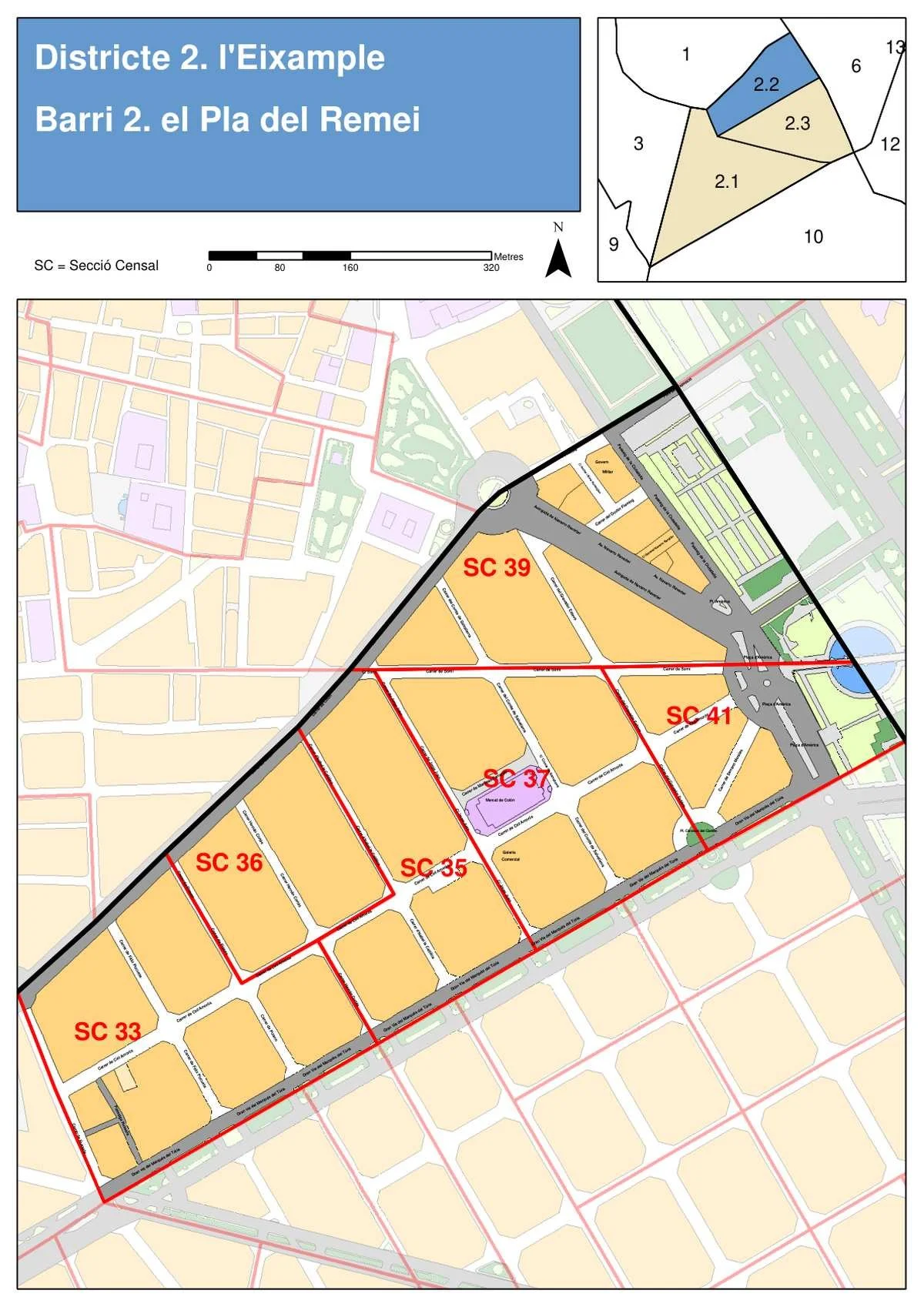El Pla del Remei Neighborhood Map